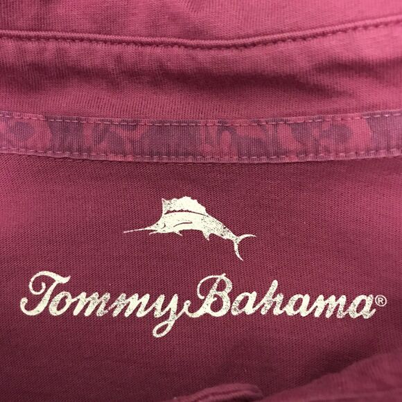 Tommy Bahama 100% Pima Cotton Golf Polo Men's XL Plum 1/4 Button Preppy Shirt - Picture 1 of 12